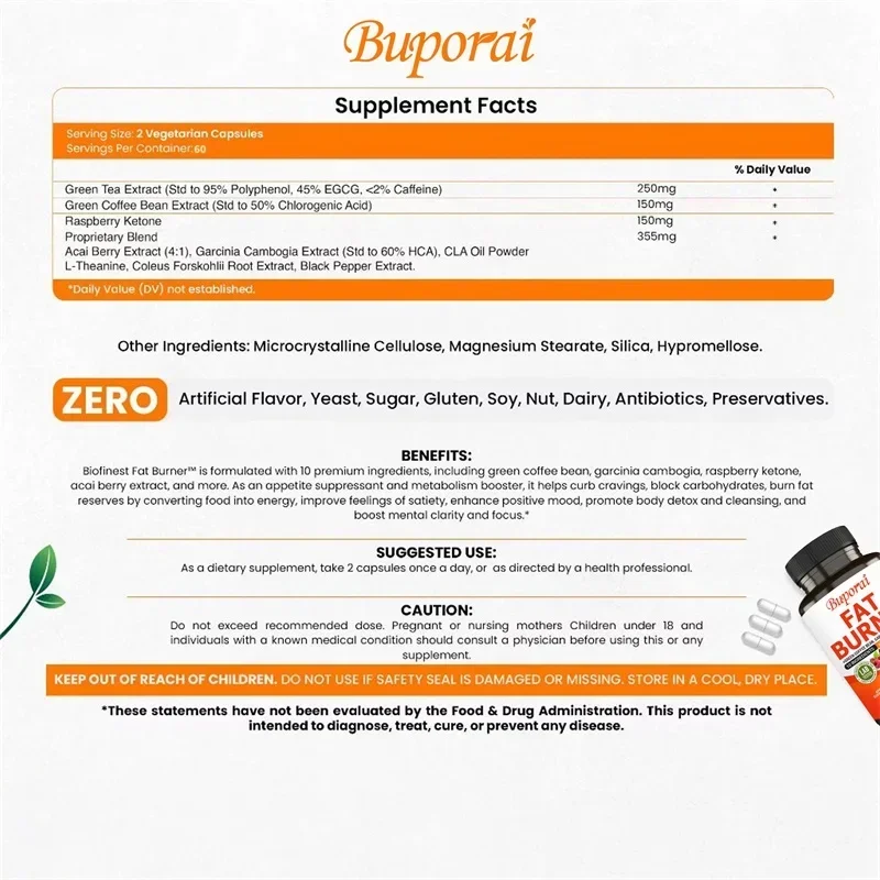 Fat Burner Capsules - Healthy  - đánh giá và giá Green Tea Extract Fat